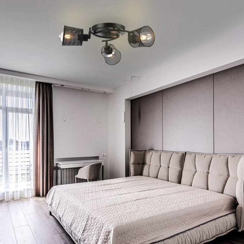 Newrays 3-Light Industrial Metal Mesh Ceiling Light