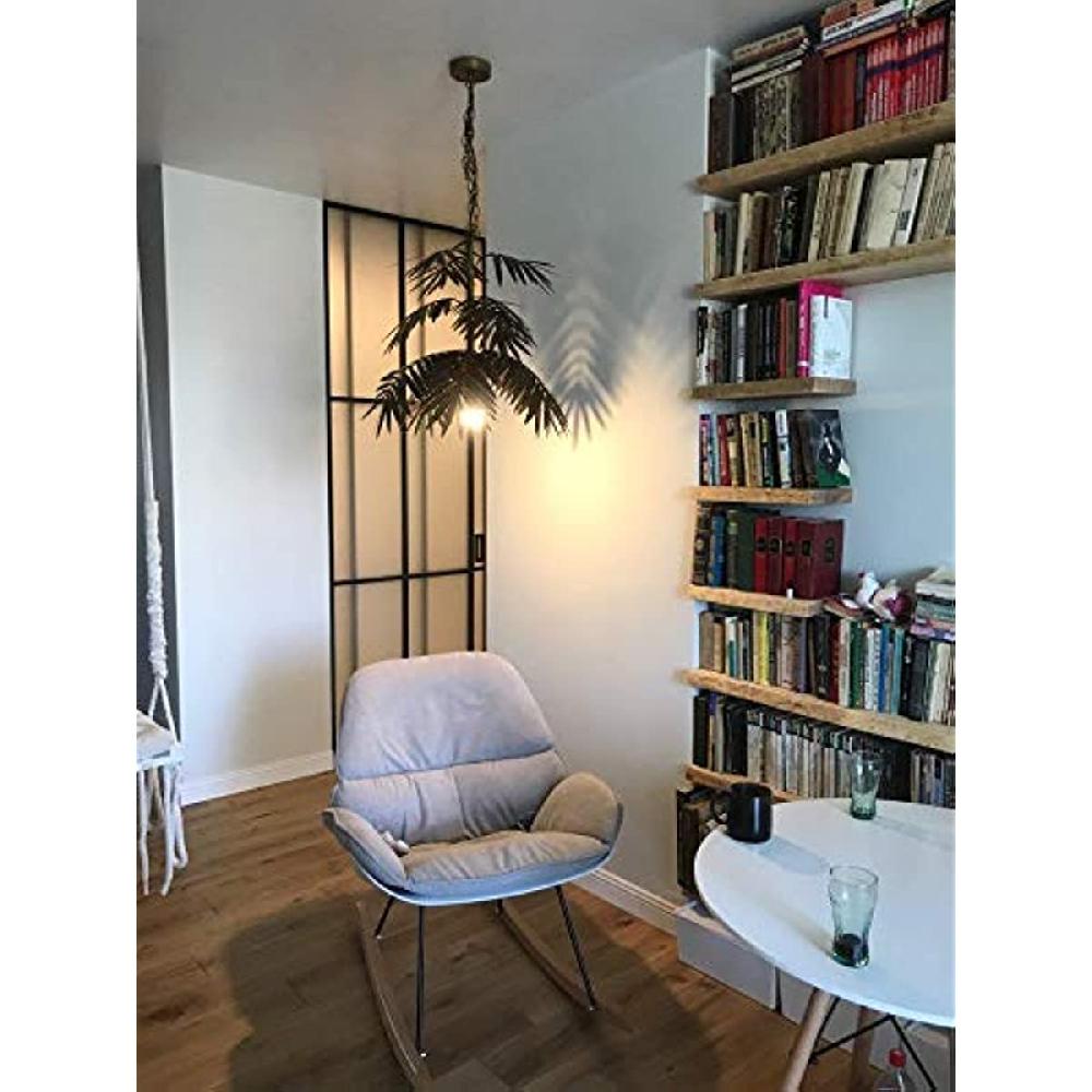 Newrays Adjustable Tropical Coconut Leaves Chandelier Unique Rustic Tree Lamps