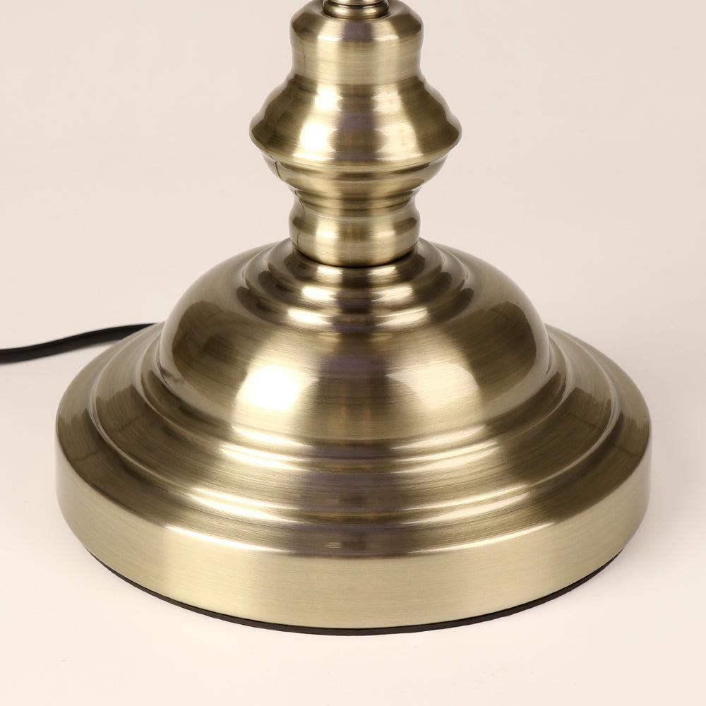 Newrays Blue Glass Banker Desk Lamp With Pull Chain Switch