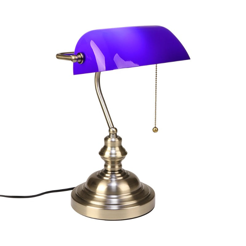 Newrays Blue Glass Bankers Lamp Shade Replacement Cover