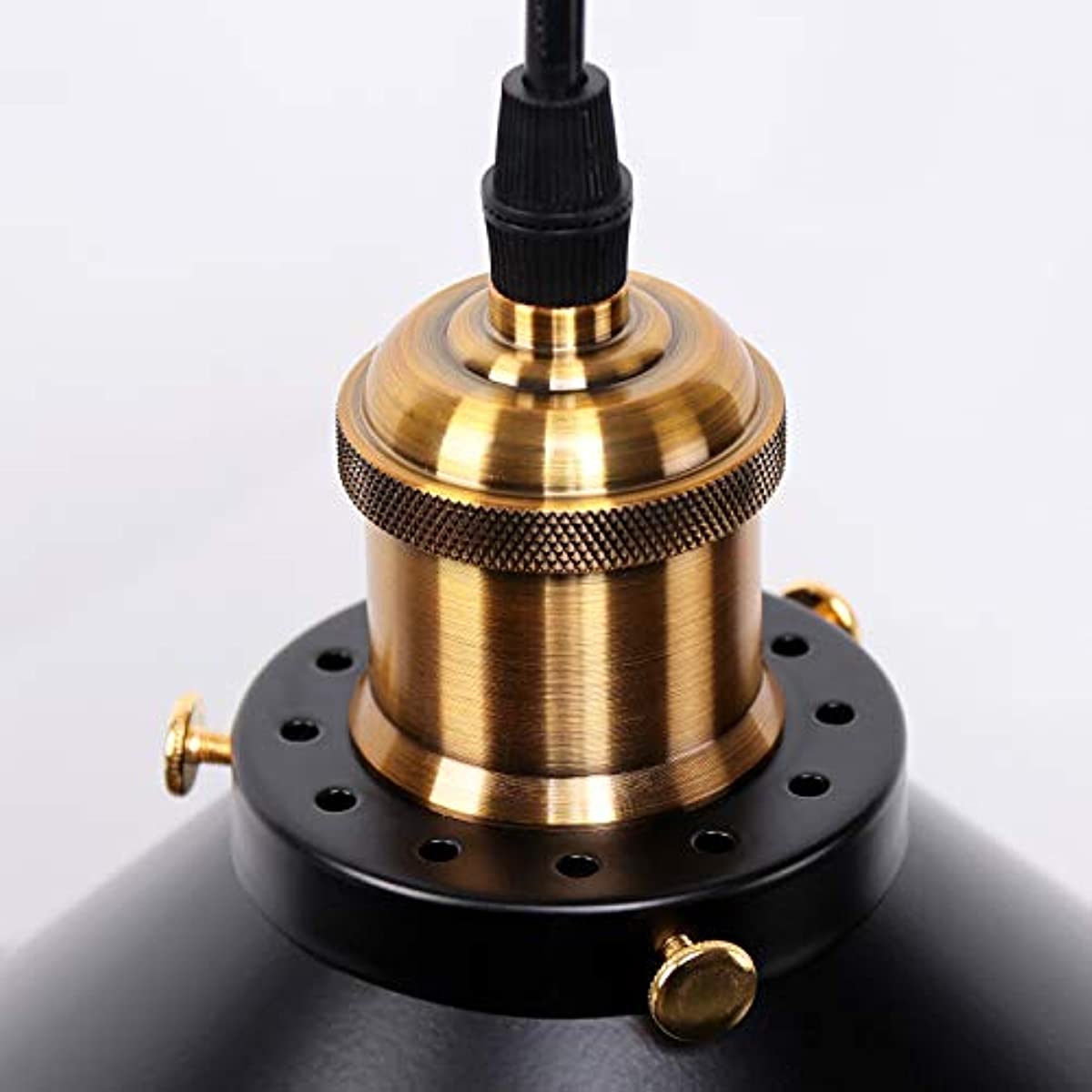 Newrays Industrial Retro Black Iron Pendant Light 2 Pack