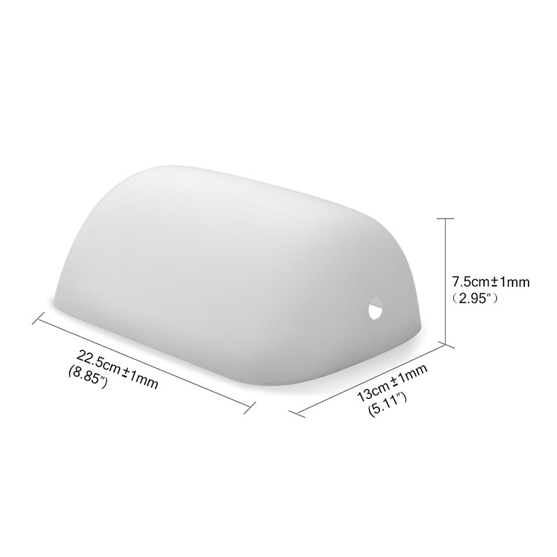 Newrays Matt White Glass Bankers Lamp Shade Replacement Cover