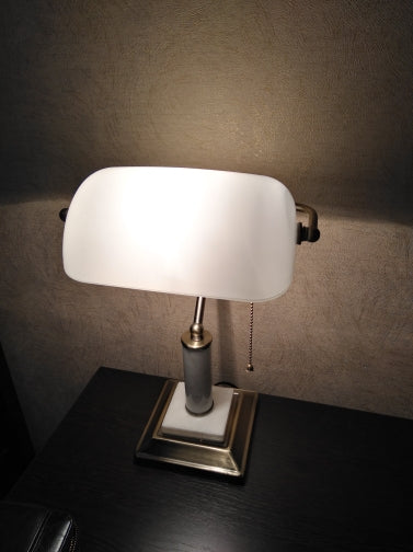 Newrays Milk White Glass Bankers Lamp Shade Replacement Cover