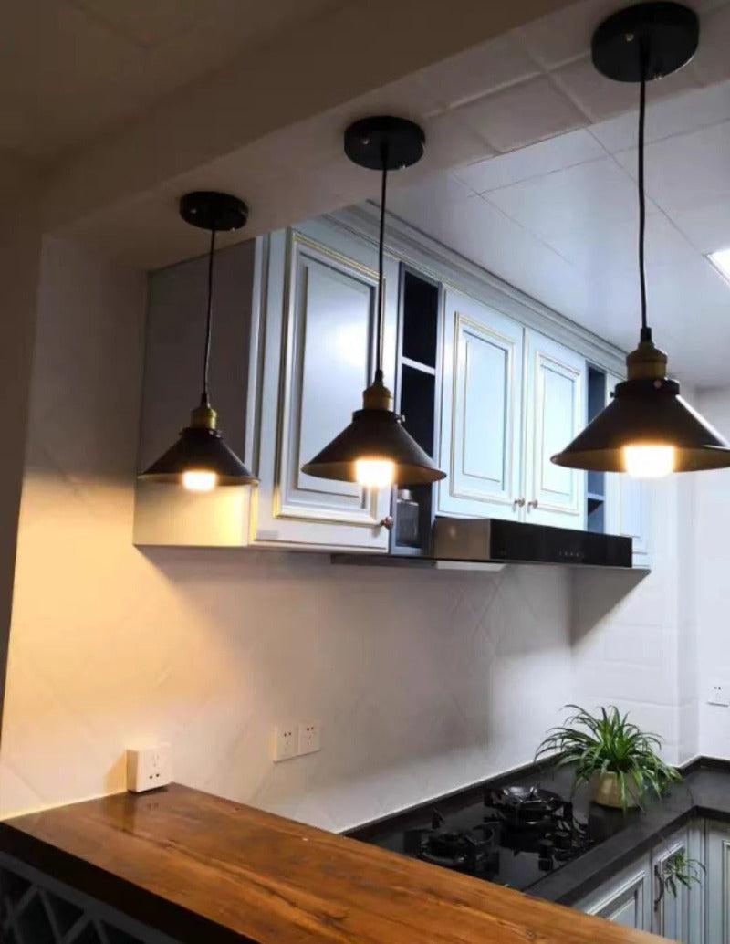 Newrays Newrays 3 Pack Industrial Black Pendant Light