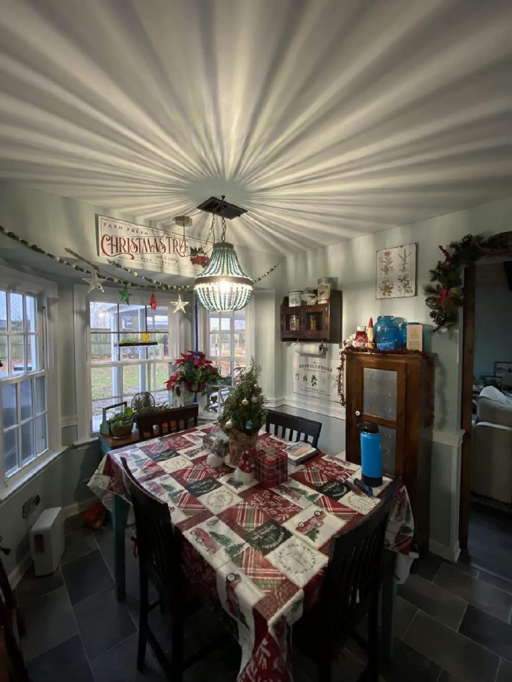 Newrays Wood Bead Chandelier Pendant Antique Blue Finishing Plug In