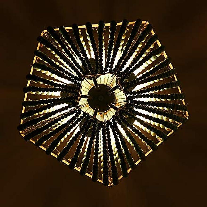 Newrays Wood Bead Pendant Lamp Gray Blue 5 Lights Fixtures