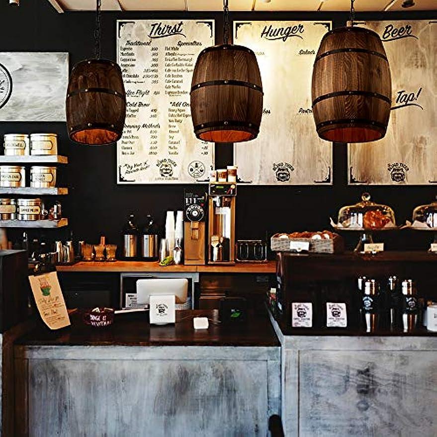 Newrays Wood Wine Barrel Pendant Lamp Hanging Unique Kitchen Bar Light Fixtures