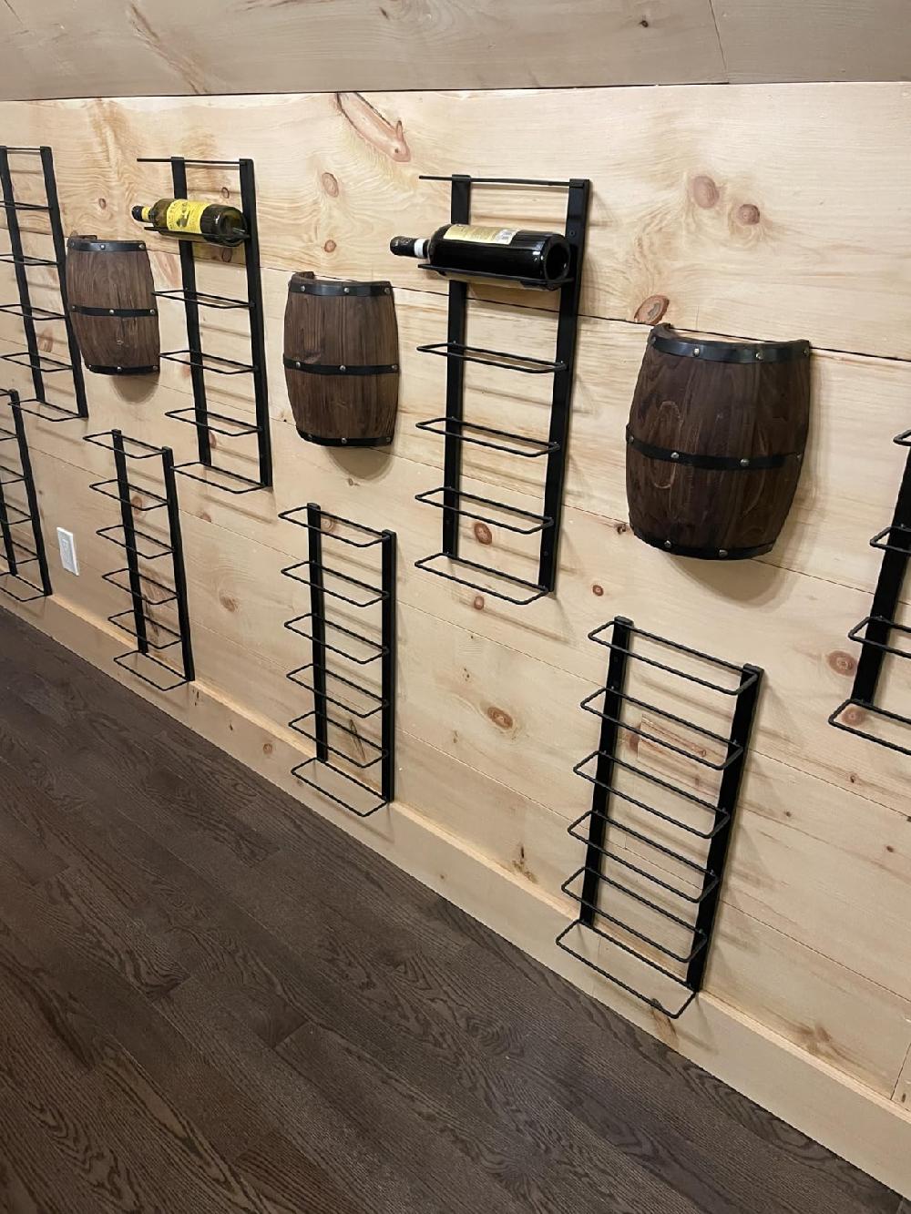 Newrays Wood Wine Barrel Wall Sconce Hard Wired 2 Pack