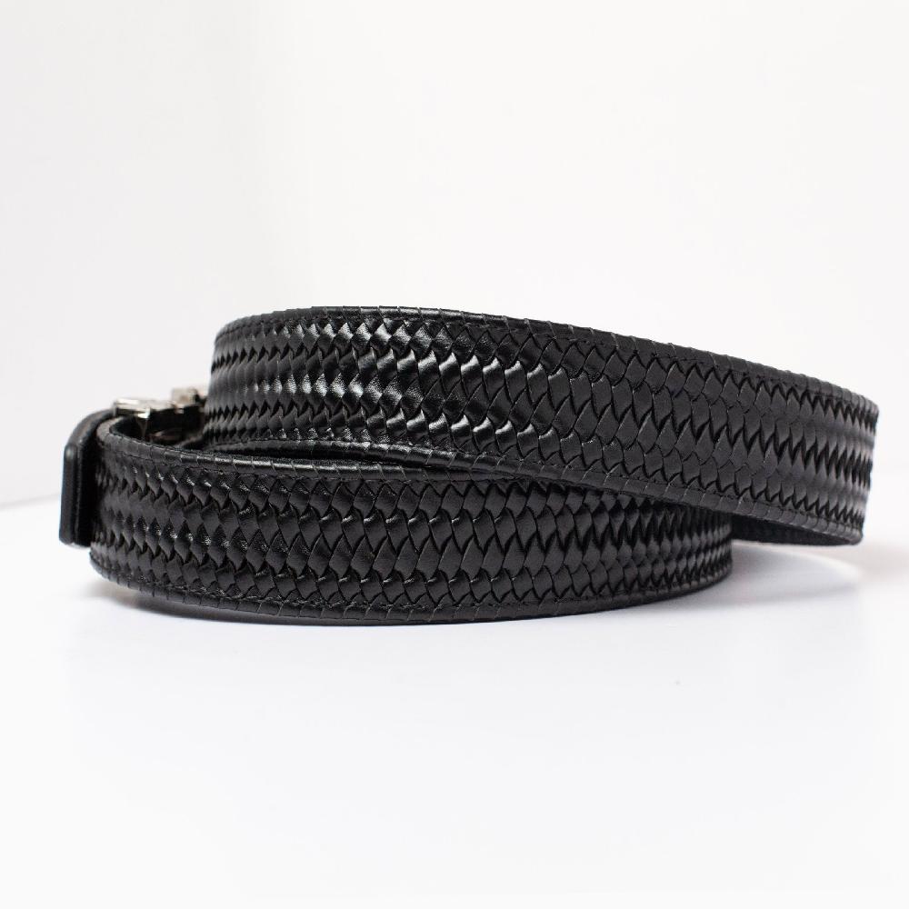 Nexbelt Braided Black Leather Golf Ratchet Belt 1.38" [35mm]