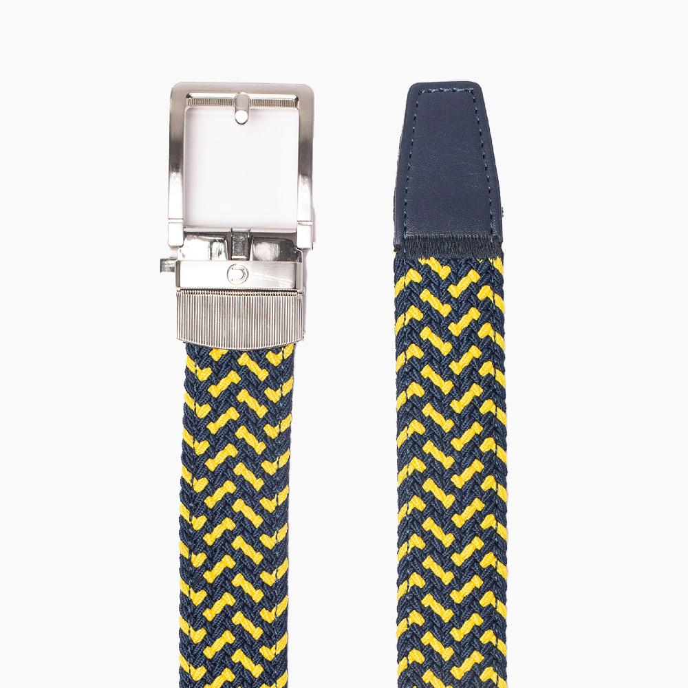 Nexbelt Braided Maize & Blue Golf Ratchet Belt 1.38" [35mm]