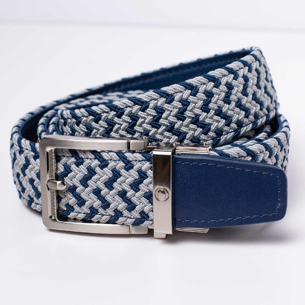 Nexbelt Braided Navy Cool Grey Golf Ratchet Belt 1.38" [35mm]