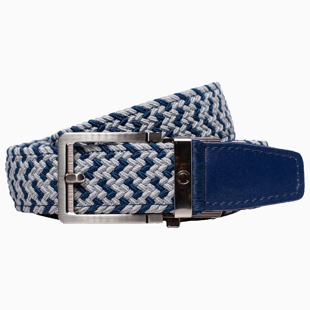 nexbelt Braided Navy Cool Grey Golf Ratchet Belt 1.38" [35mm]