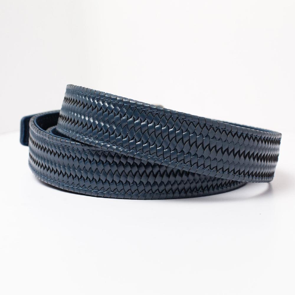 Nexbelt Braided Navy Leather Golf Ratchet Belt 1.38" [35mm]