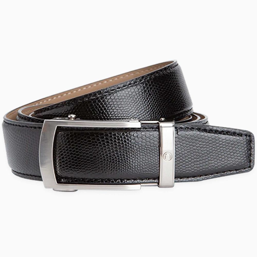 nexbelt Camden Black Lizard Skin Belt 1 3/8" Strap [35mm]