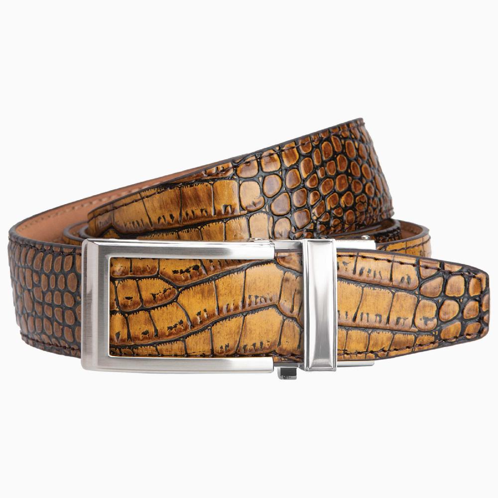 nexbelt Cayman Brown & Tan V2 Ratchet Belt 1 3/8" Strap [35mm]