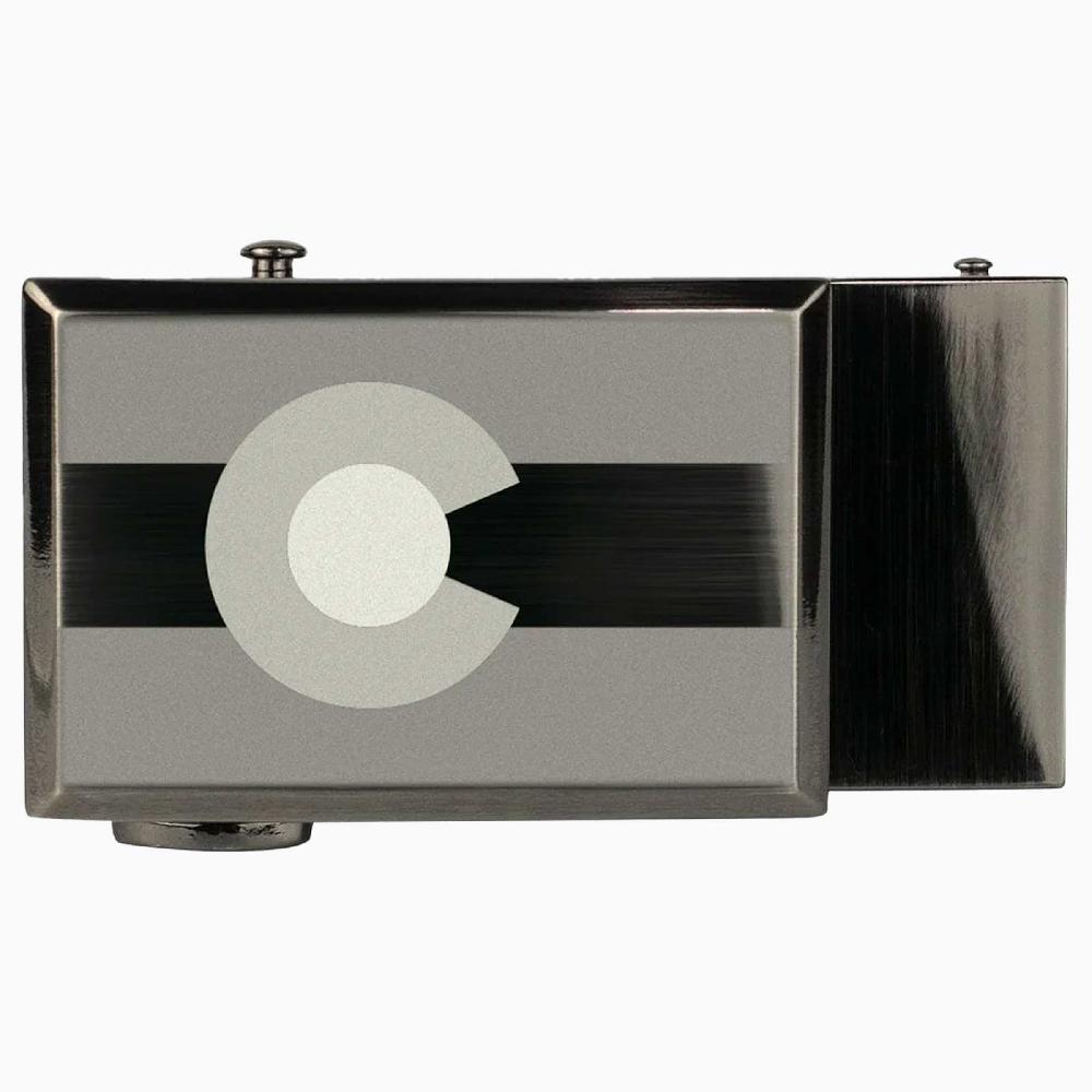 nexbelt Colorado Shield Gunmetal Beveled Buckle Fits 1 3/8" Strap [35mm]