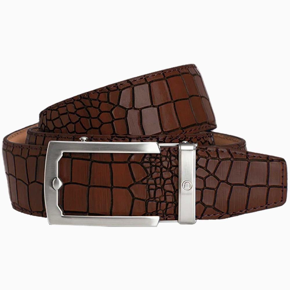 nexbelt Crocodile Brown Ratchet Ratchet Belt 1.5" [38mm]