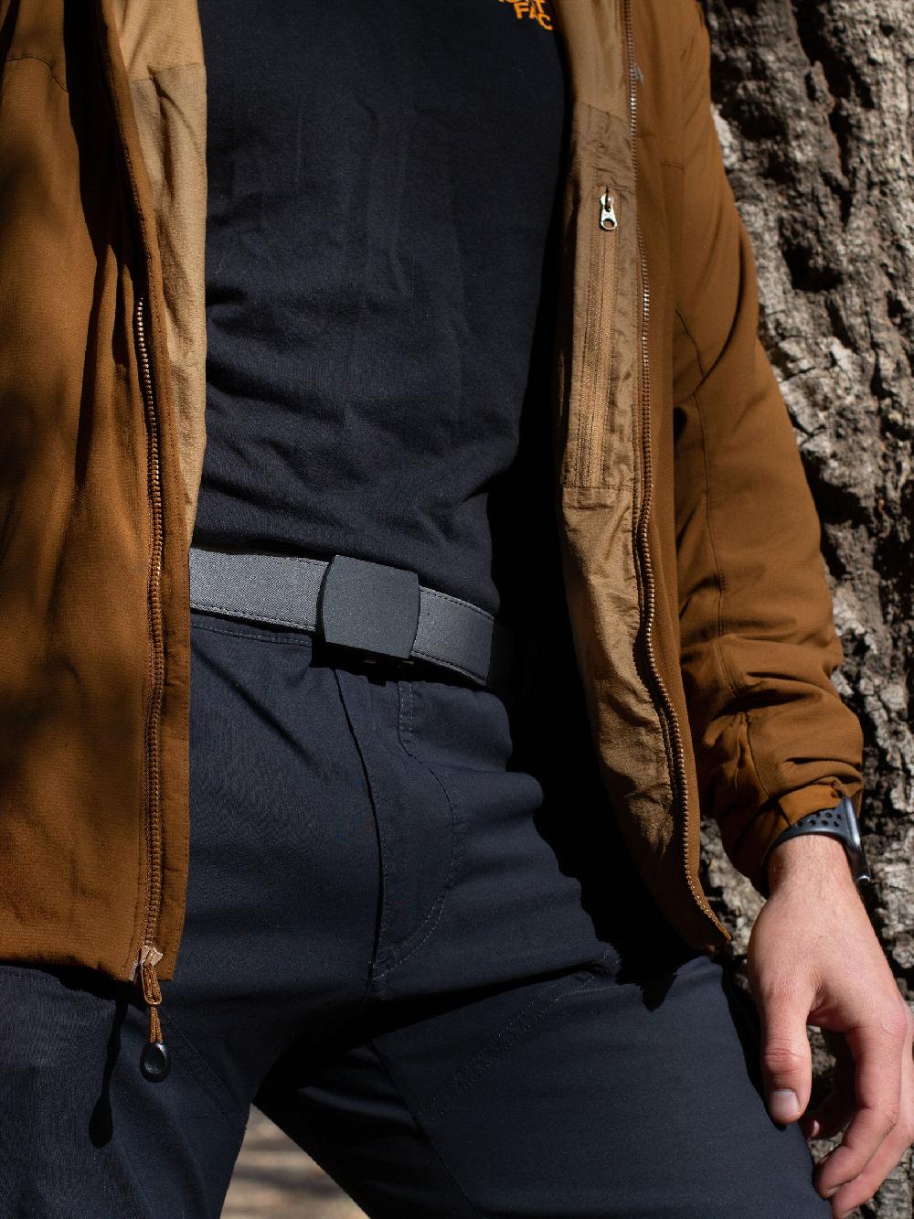 Nexbelt Explorer Smooth Black Ratchet Belt 1.38" [35mm]