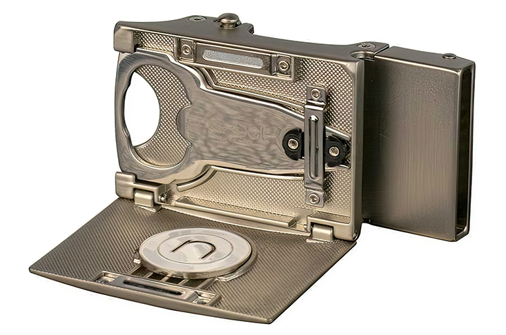 Nexbelt Fast Eddie Go-In Beveled Satin Nickel Golf Buckle Fits 1 3/8" Straps [35mm]