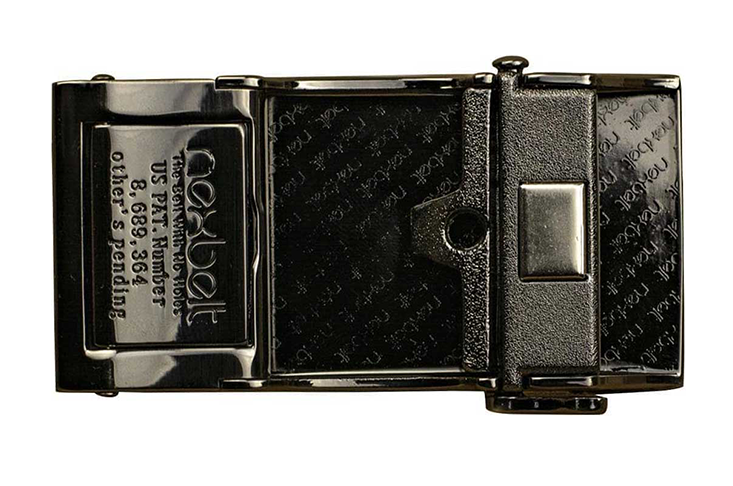 Nexbelt Go-In Shield Gunmetal Beveled Golf Buckle Fits 1 3/8" Straps [35mm]