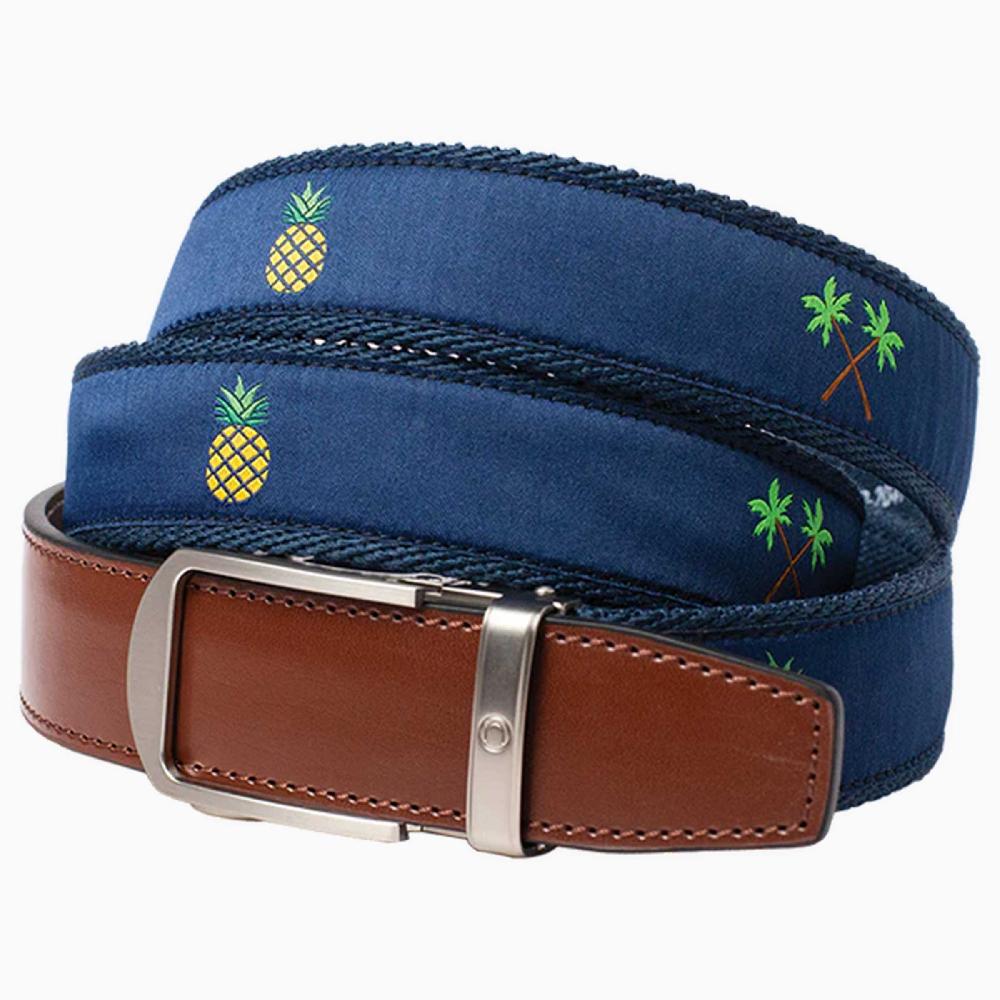 Nexbelt Hampton Pineapple Beach Ribbon Ratchet Belt 1.38" [35mm]