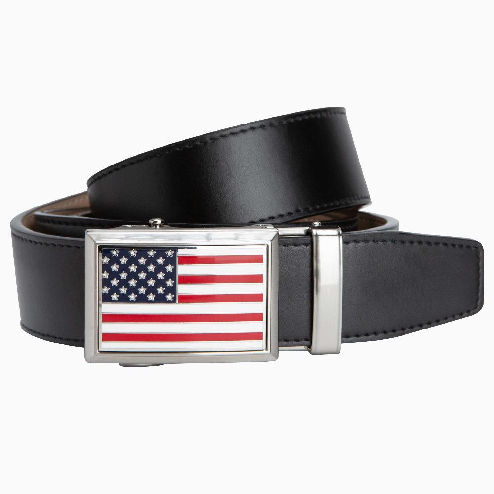 nexbelt Heritage USA Flag Black Golf Ratchet Belt 1.38" [35mm]