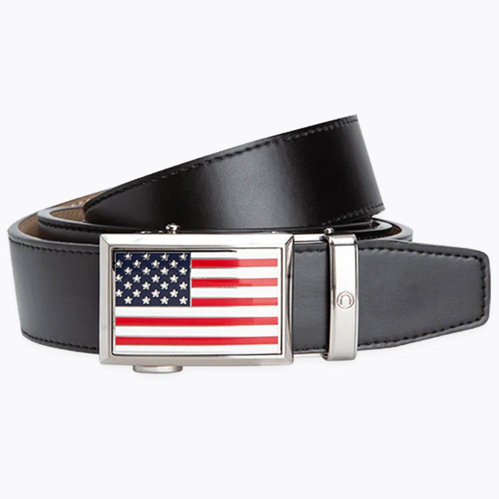 nexbelt Heritage USA Flag Classic Black Ratchet Belt 1 3/8" Strap [35mm]