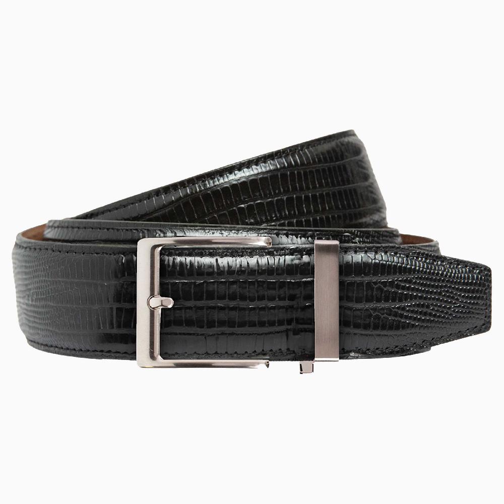nexbelt Lizard Black Dress Ratchet Belt 1.575" Strap [40mm]