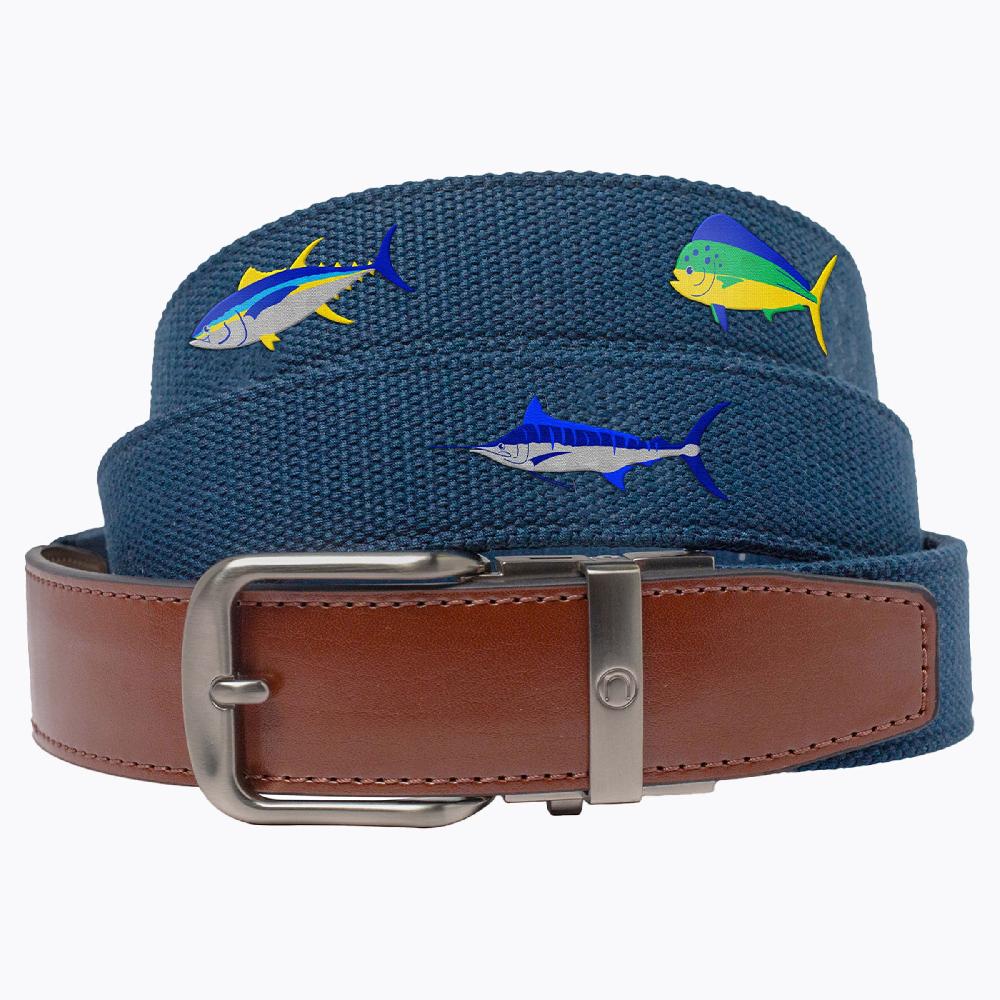 nexbelt Newport Deep Sea Fish Golf Ratchet Belt 1.38" [35mm]
