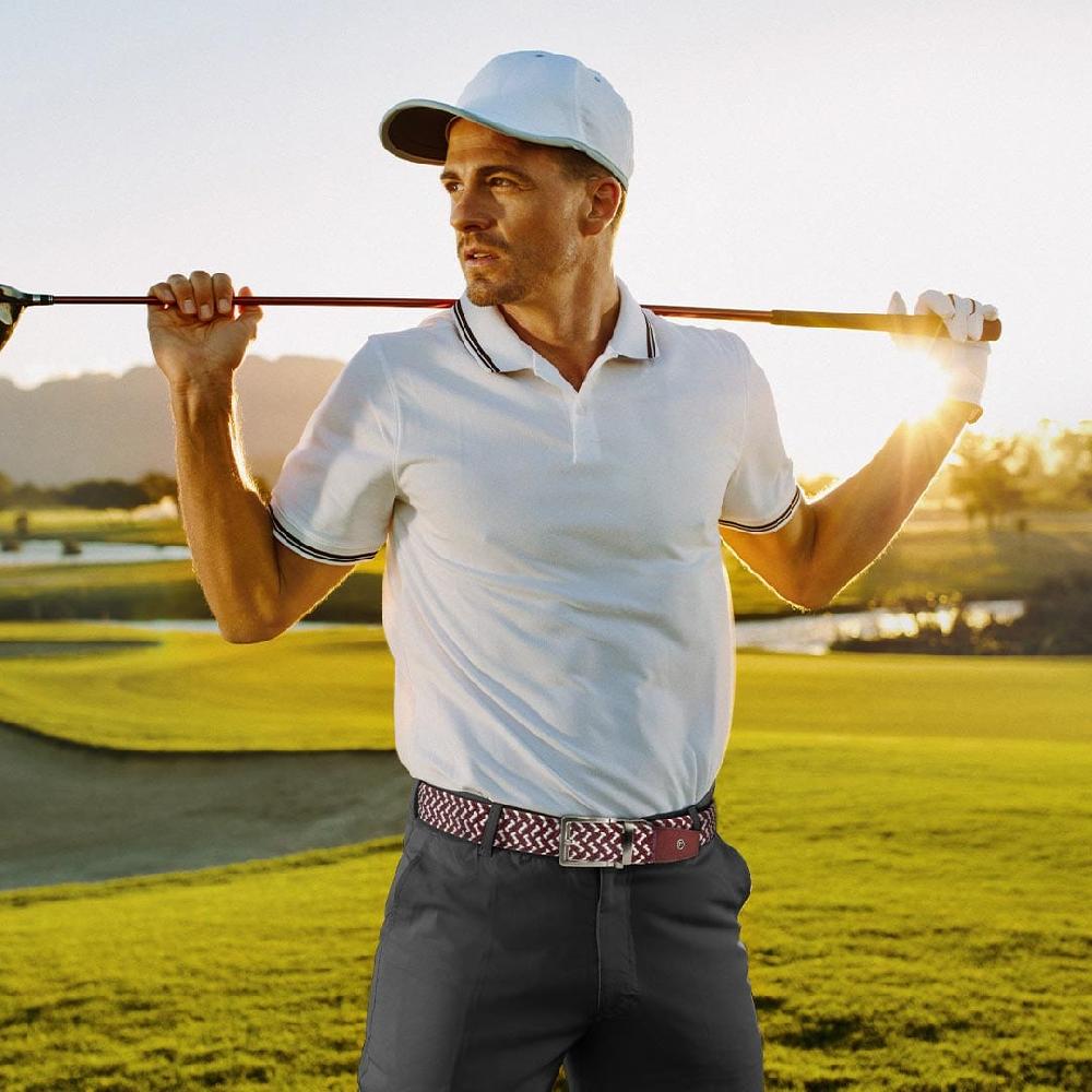 Nexbelt Braided Maroon Golf Ratchet Belt 1.38" [35mm]