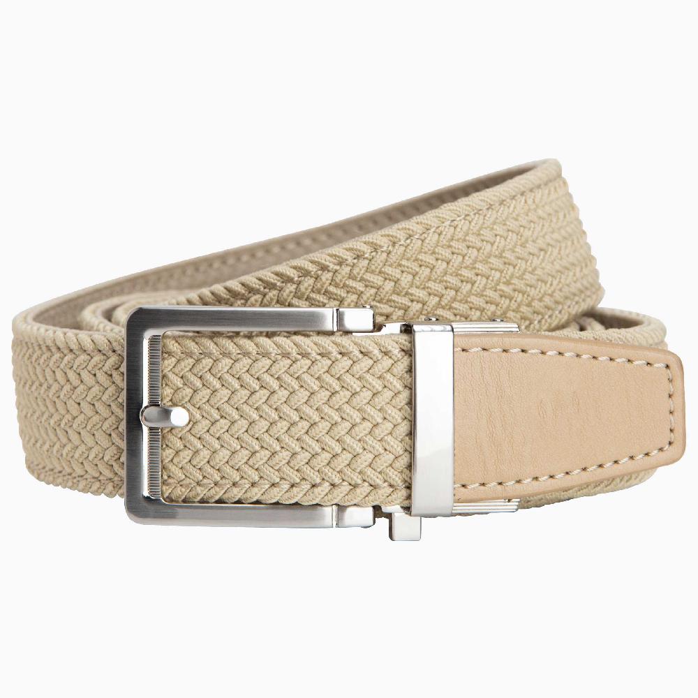 nexbelt Braided Tan Golf Ratchet Belt 1.38" [35mm]