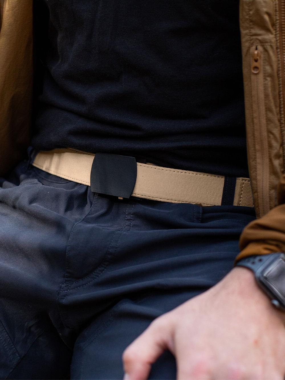 Nexbelt Explorer Smooth Tan Ratchet Belt 1.38" [35mm]