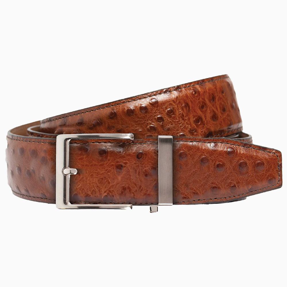 nexbelt Ostrich Brown Dress Ratchet Belt 1.575" Strap [40mm]