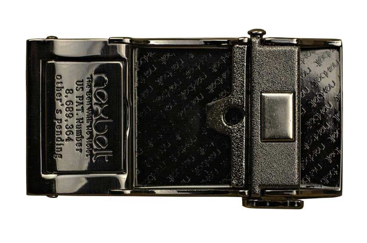 Nexbelt Shield Gunmetal Beveled Golf Buckle Fits 1 3/8" Straps