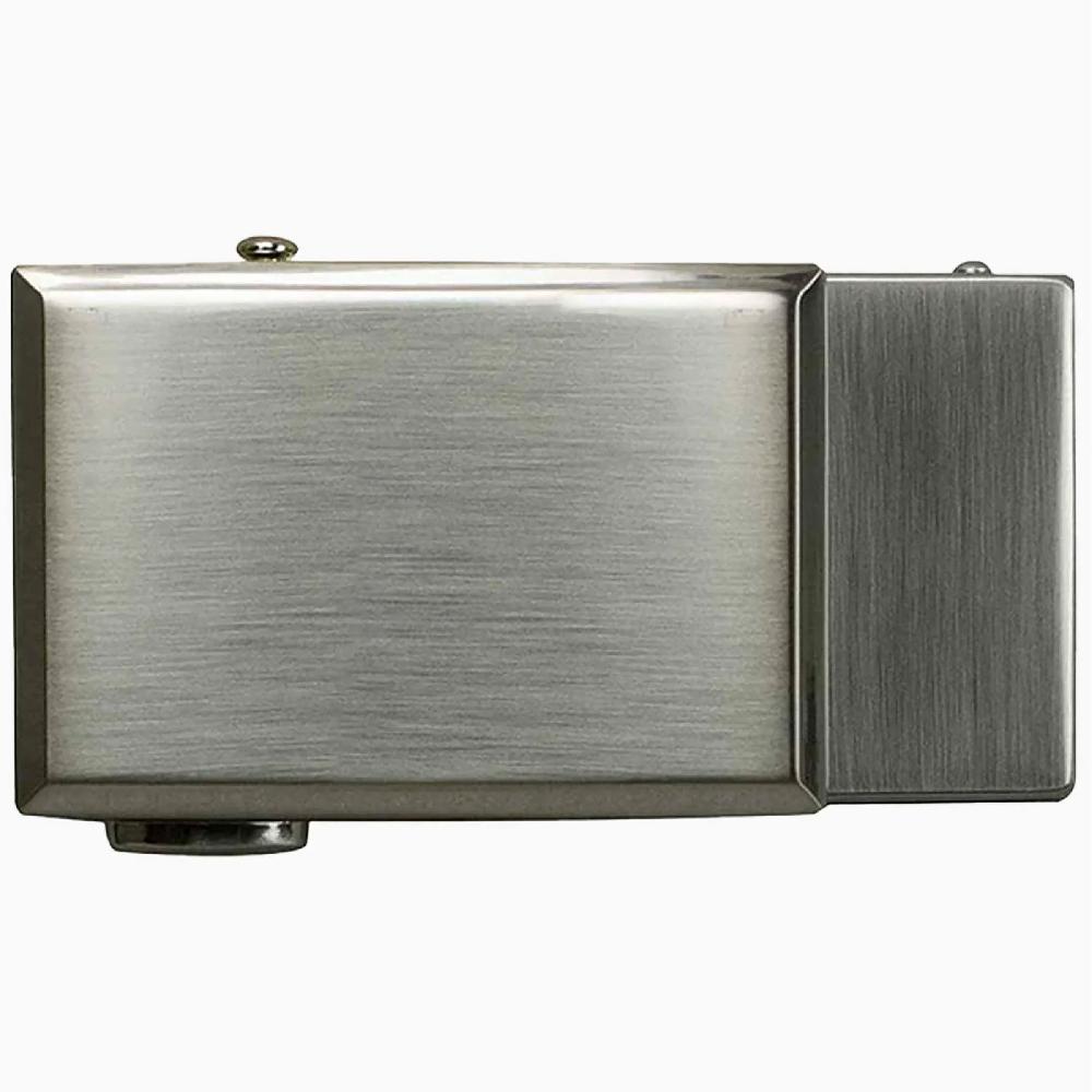 nexbelt Shield Nickel Beveled Classic Golf Buckle Fits 1 3/8" Straps