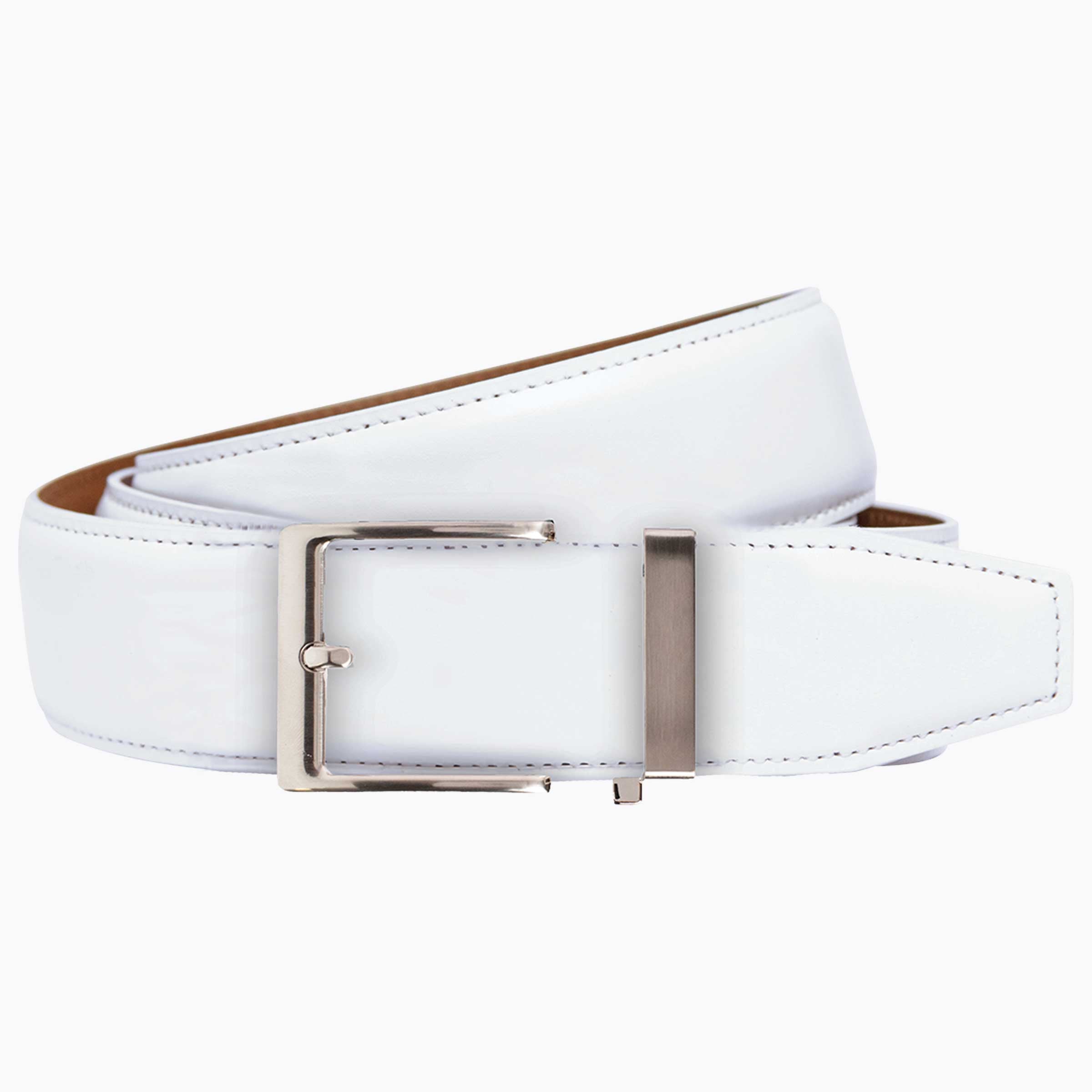 nexbelt Smooth White Dress Ratchet Belt 1.575" Strap [40mm]