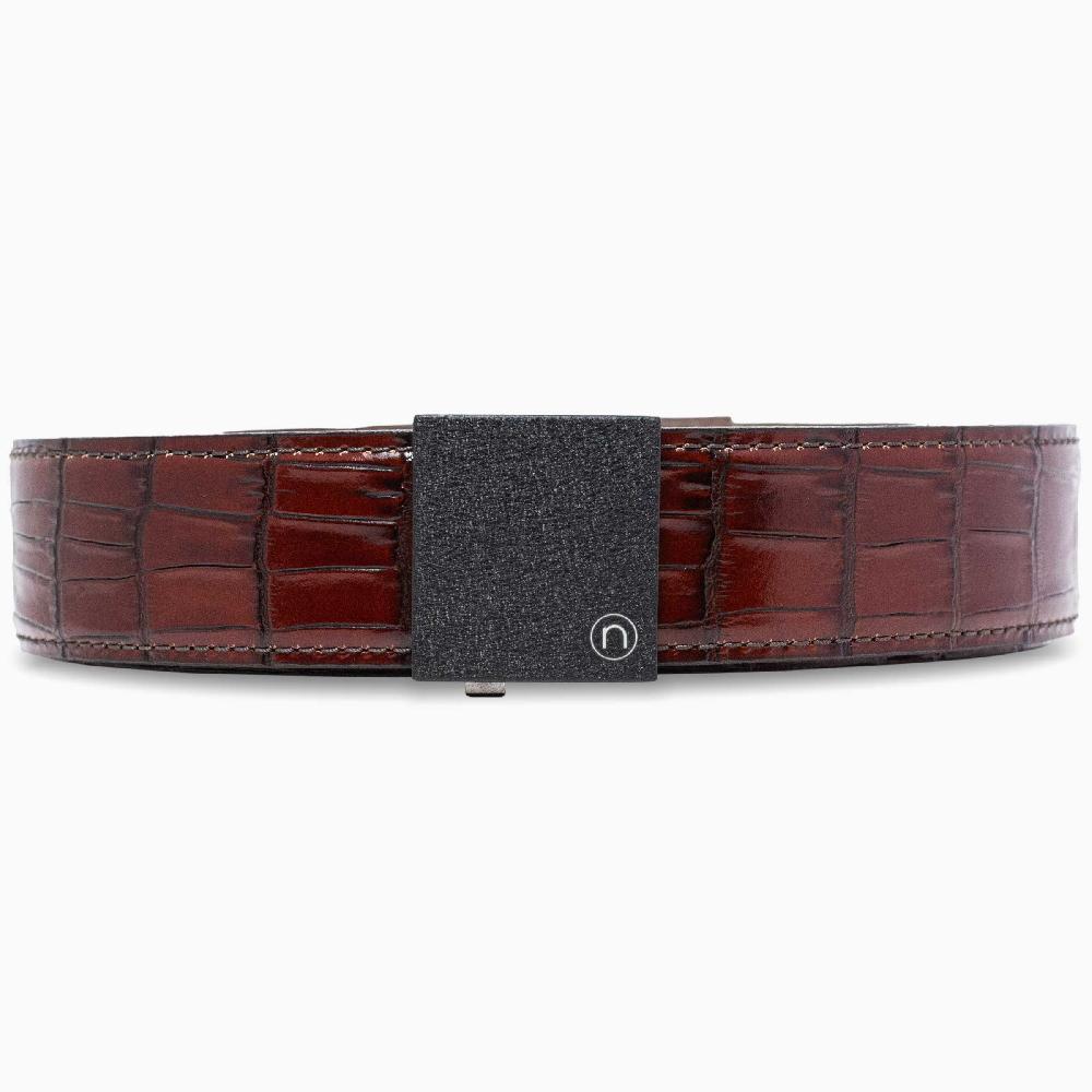 nexbelt Supreme Crocodile Brown EDC Ratchet Belt 1.5" [38mm]