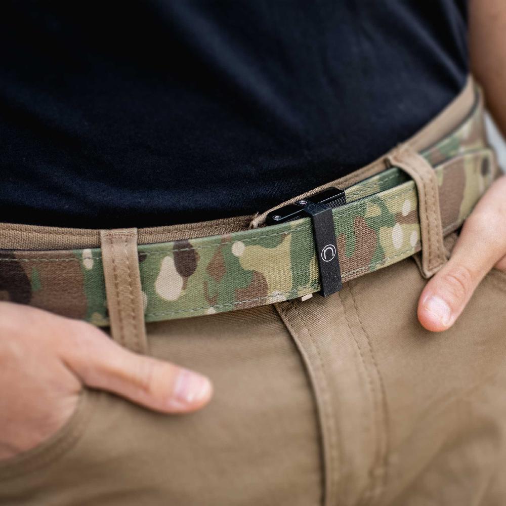 Nexbelt Thin Bar MultiCam® Tan EDC Ratchet Belt 1.5" [38mm]