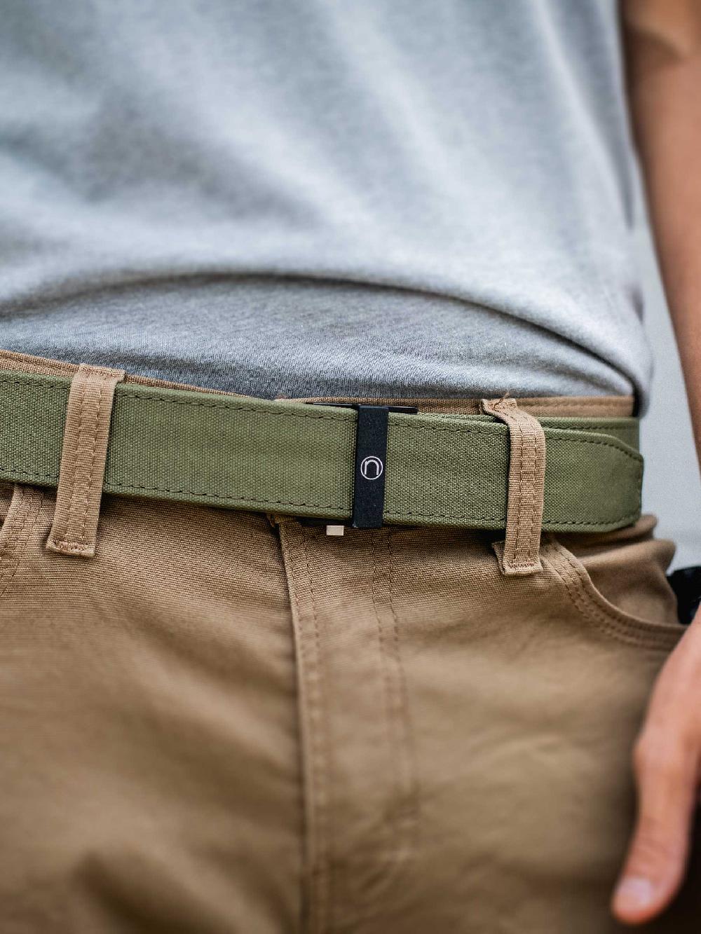 Nexbelt Thin Bar Supreme OD Green EDC Ratchet Belt 1.5" [38mm]