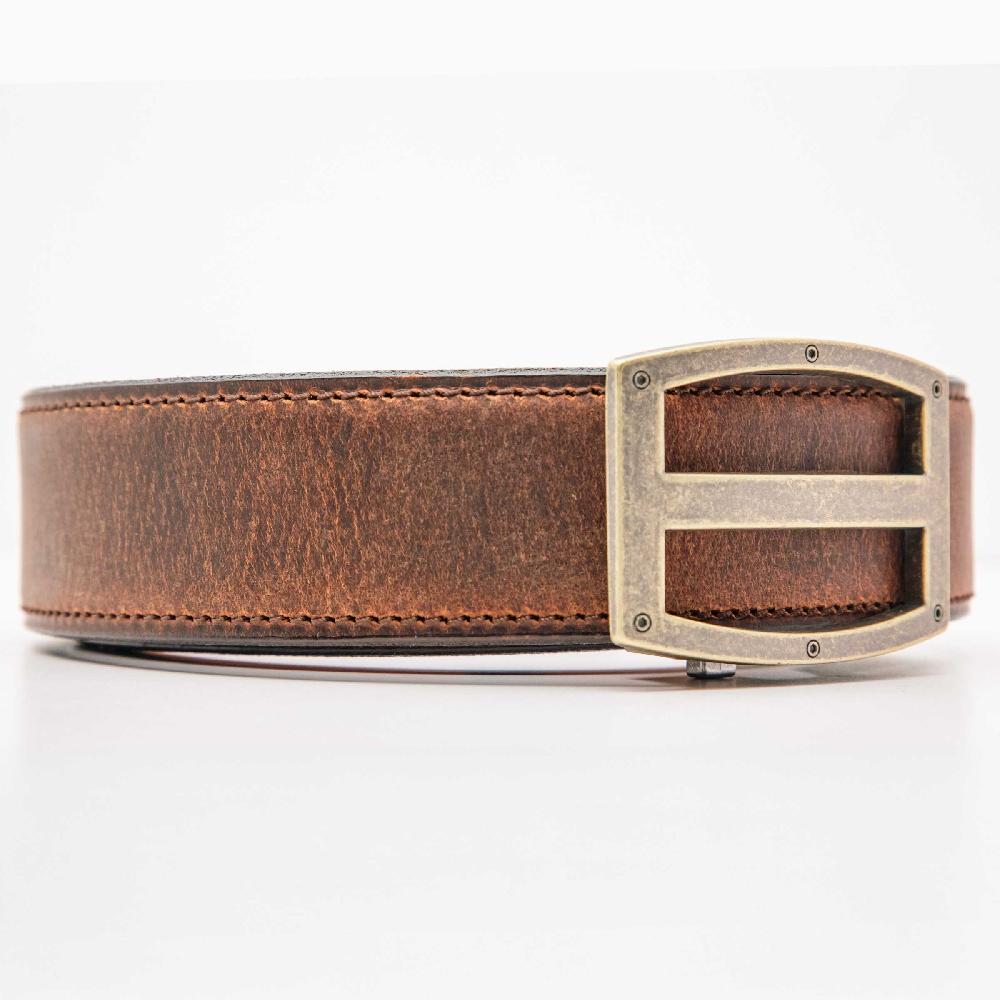 Nexbelt Titan Ironhide Brown Crazy Horse EDC Ratchet Belt 1.5" [38mm]