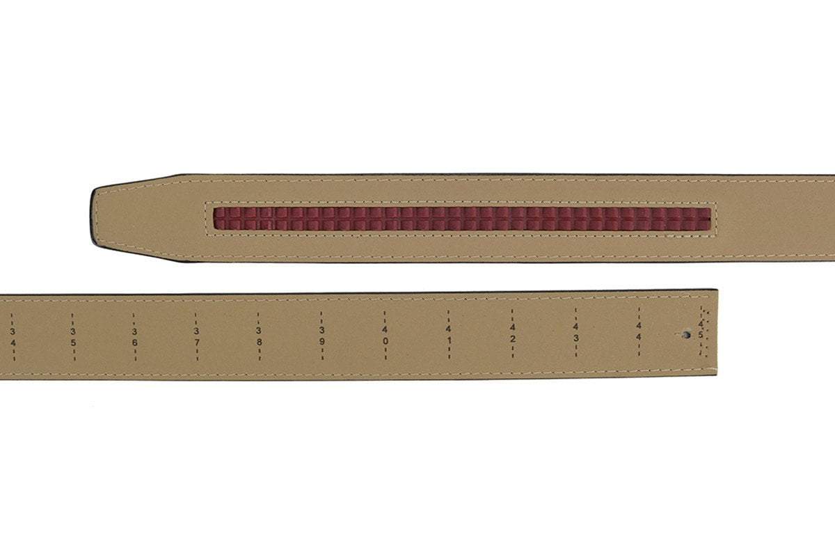 Nexbelt USA Embossed Pewter Flag 1 3/8" Strap Black Golf Ratchet Belt