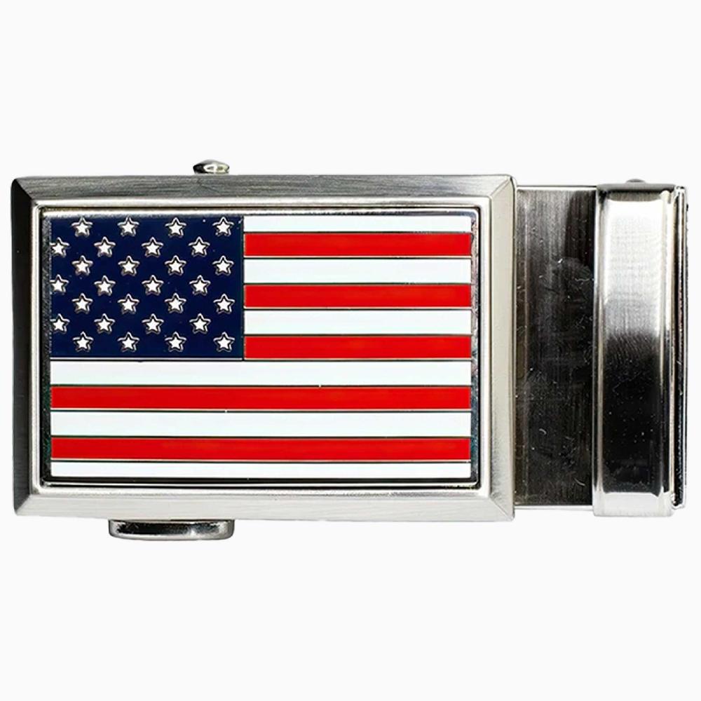 nexbelt USA Flag Beveled Golf Buckle Fits 1 3/8" Straps