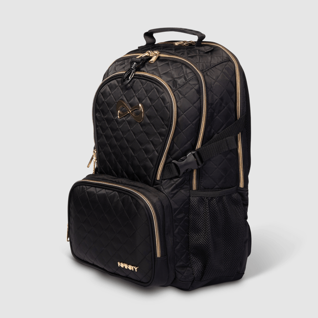 Nfinity Black Quilted - Gold Backpack
