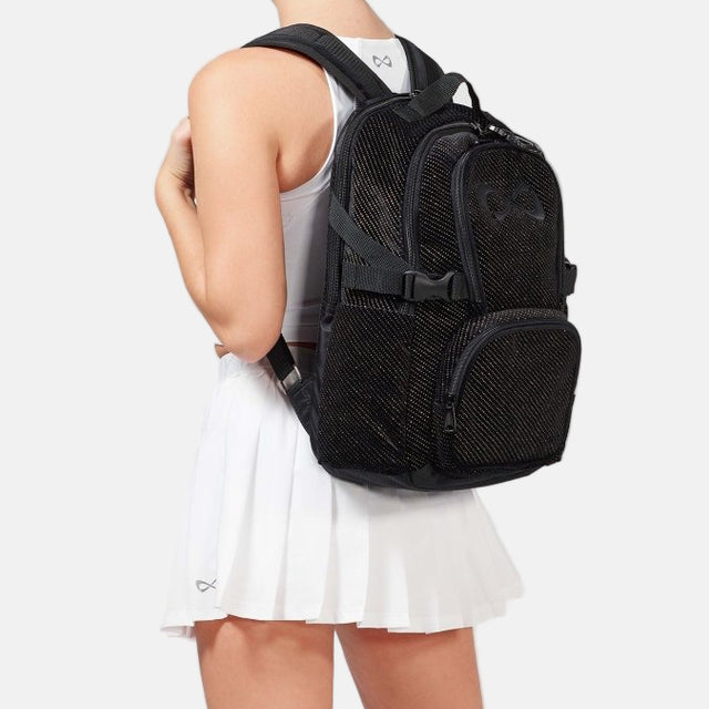 Nfinity PETITE BLACK VELVET GOLD SPARKLE BACKPACK