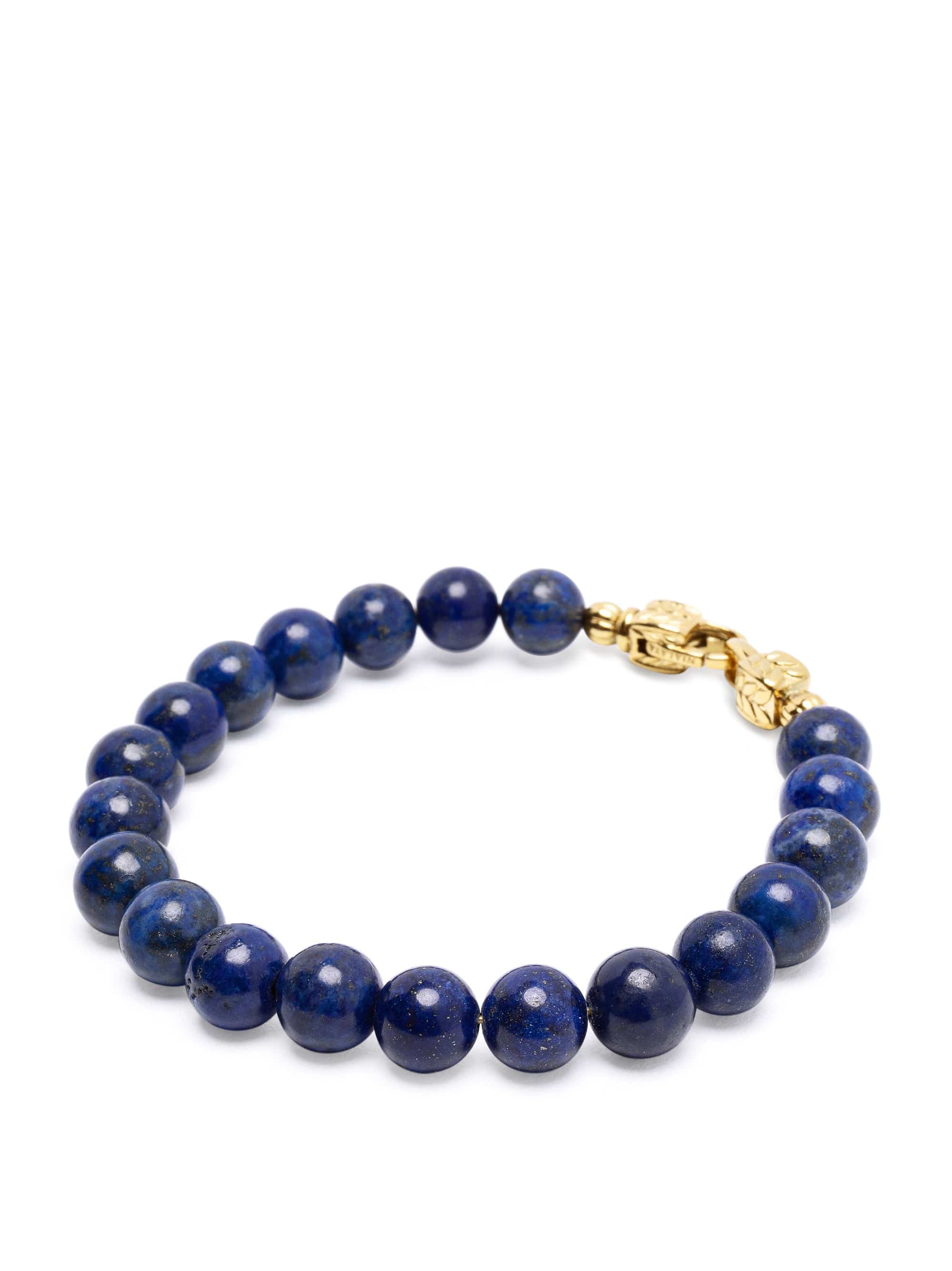 Nialaya Blue Dumortierite Healing Bracelet With Gold Lock