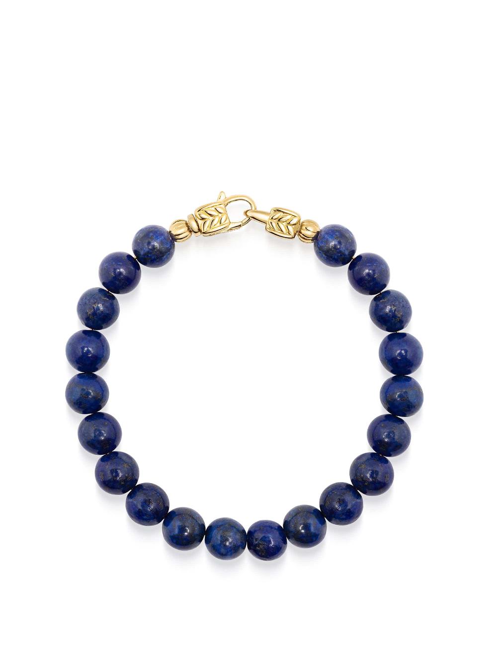 nialaya Blue Dumortierite Healing Bracelet with Gold Lock