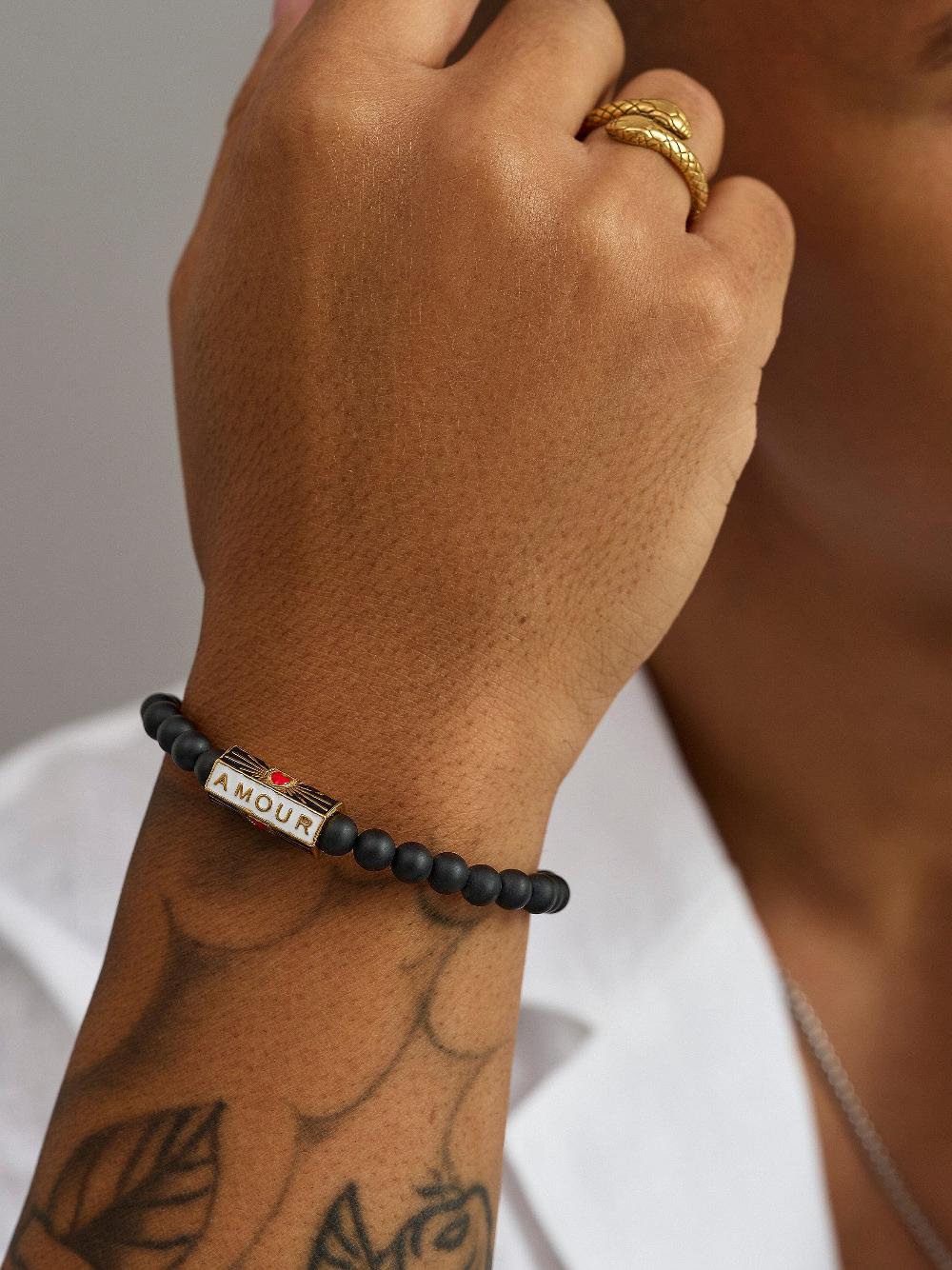 Nialaya Amour Black Onyx Bracelet