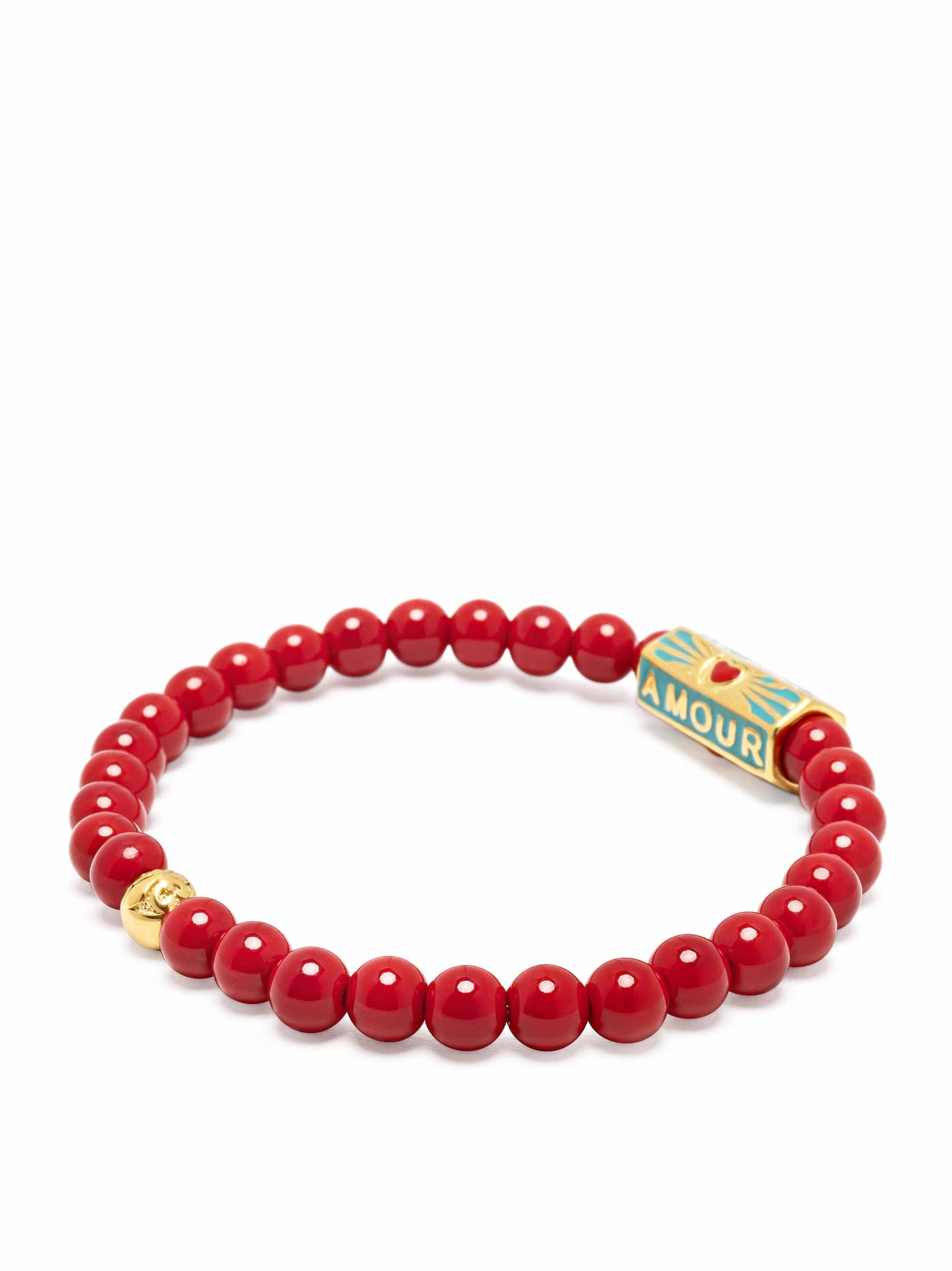 Nialaya Amour Red Beaded Bracelet