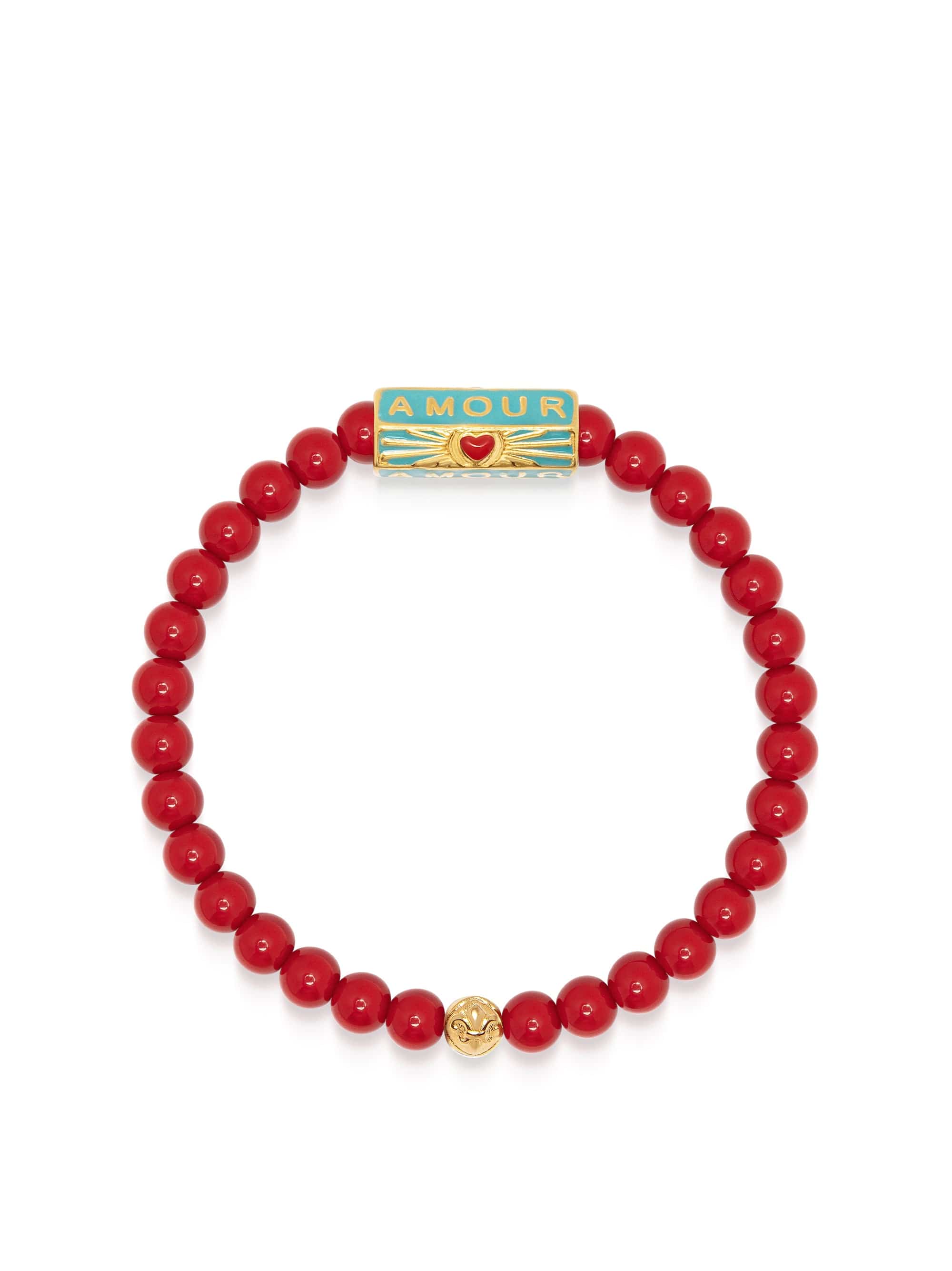 nialaya Amour Red Beaded Bracelet