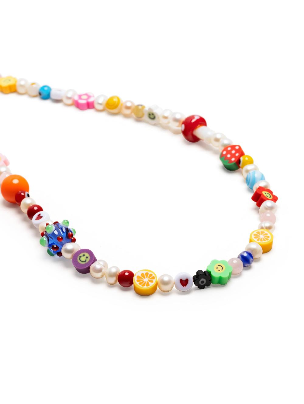 Nialaya Berry Pearl Necklace With Assorted Beads